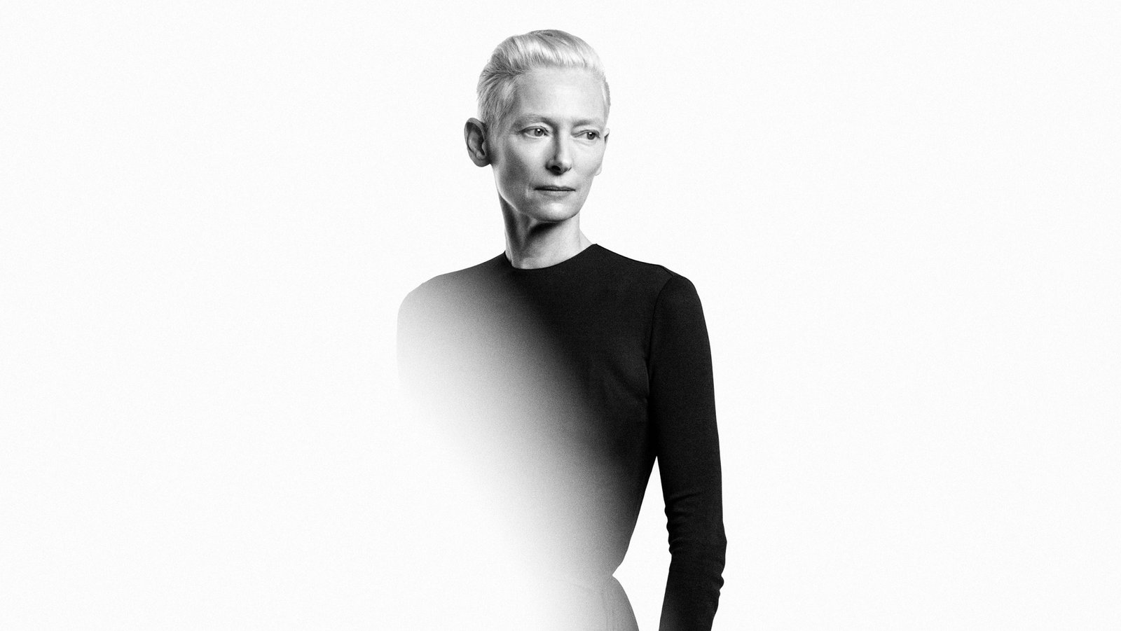 Tilda Swinton and Olivier Saillard rehearsing House of Gestures in the 55-metre Frank Gehry atrium of the Guggenheim Museum Bilbao, June 2026