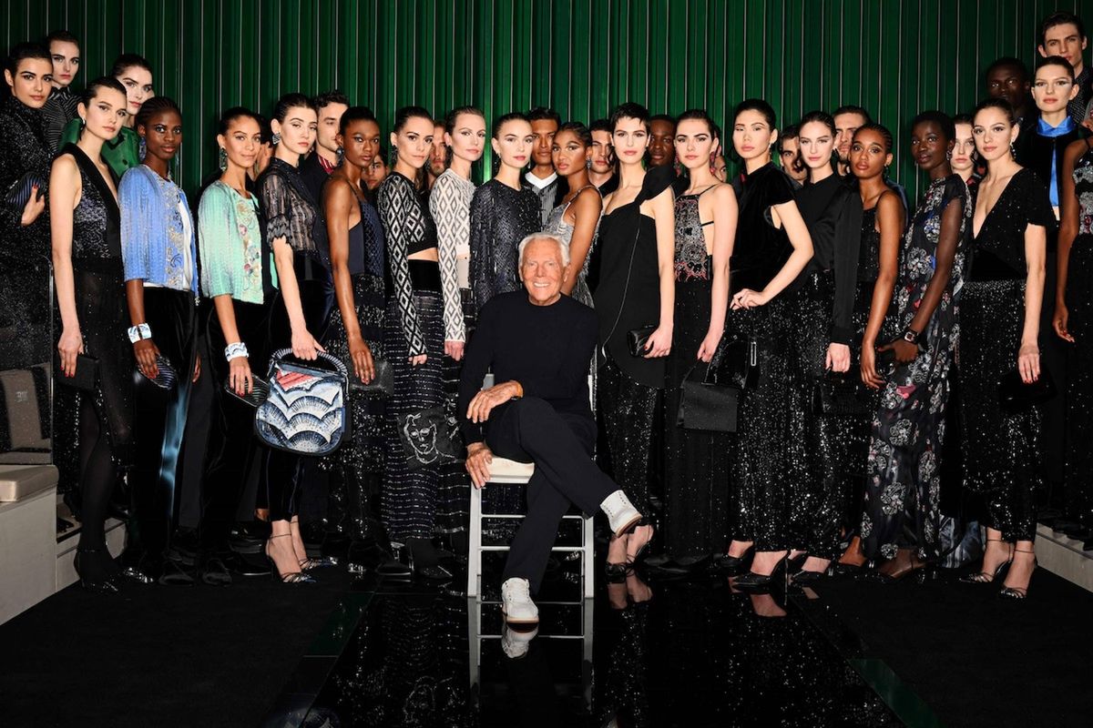 Giorgio Armani SpA boardroom in Milan as the Foundation prepares the 15% stake sale to LVMH, L'Oréal or EssilorLuxottica.