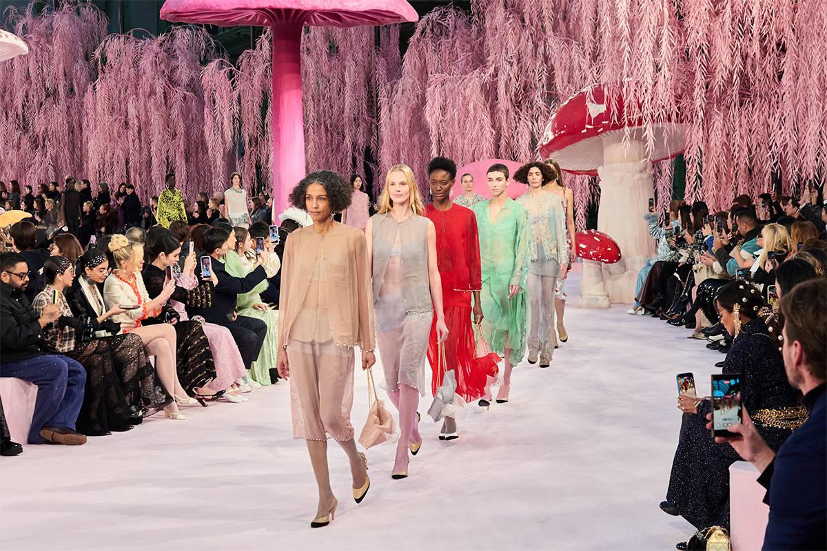 Matthieu Blazy's Chanel cruise show on the Grande Plage at the Casino Municipal in Biarritz, April 2026 — the new artistic director's debut collection for the house.