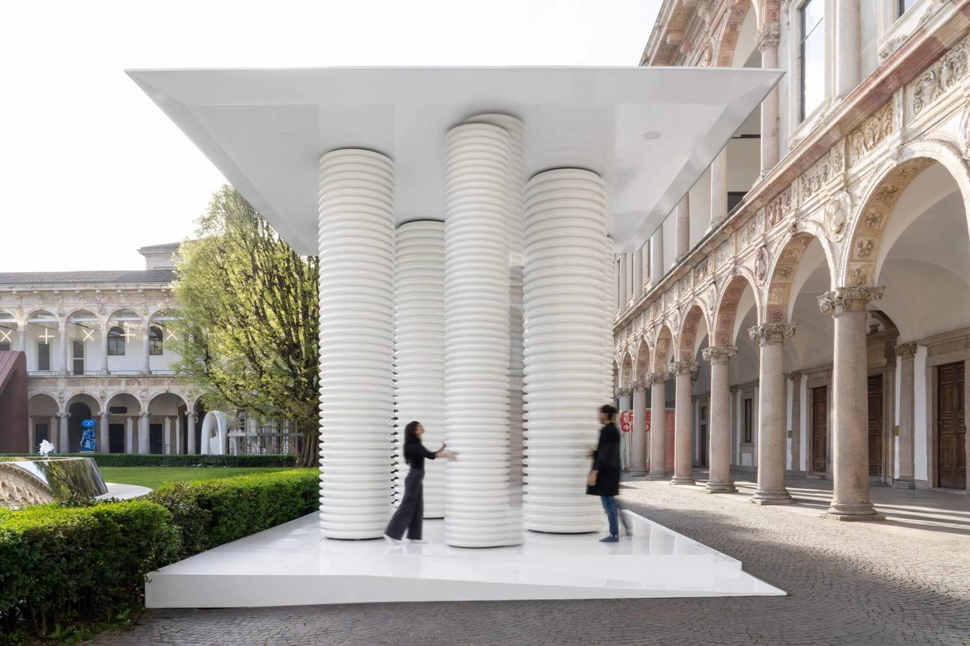 Architect-led installations across Milan Design Week 2026, from Lina Ghotmeh at Palazzo Litta to BBPR's Torre Velasca and Zaha Hadid Architects' Audi pavilion at Portrait Milano