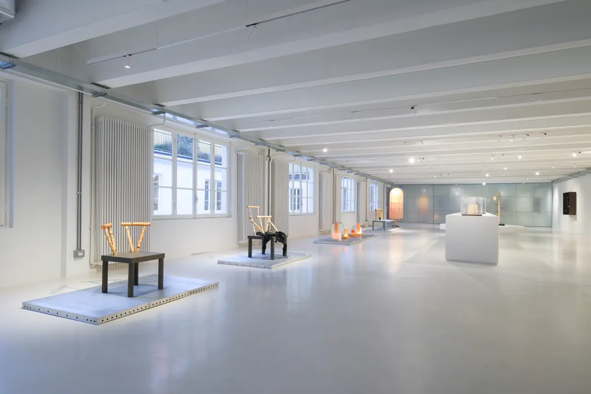 Toyo Ito's eight selected Andrea Branzi projects at Triennale Milano's Continuous Present, from 1968 Autoritratto to 2016 Voliera.
